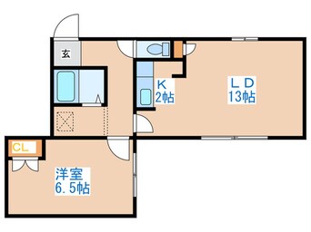 間取図 アルファ・アパル 発寒