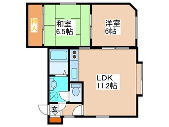 間取図 シェ－ンブルンカワチＢ棟