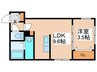 アンティーク 1LDKの間取り