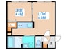 シティプレミア環状通東 1LDKの間取り