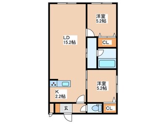 間取図 プルミエール山鼻南