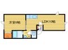ＨＹＡＴＴ２２０ 1LDKの間取り
