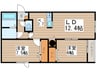 アルス東麻生 2LDKの間取り