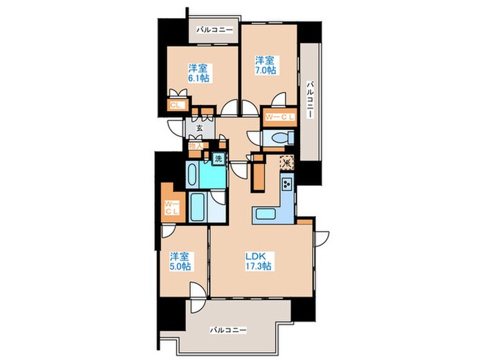間取り図 シティハウス円山(1105)