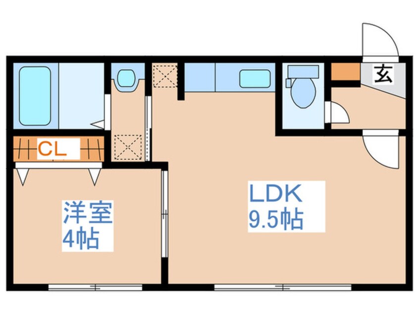 間取図 メトロ南平岸駅前