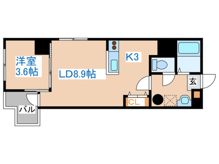 間取図 カルフ－ル大通東