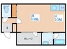 Living with Moto 発寒3.3 1Kの間取り