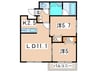 スペランツァマルヤマ 2LDKの間取り