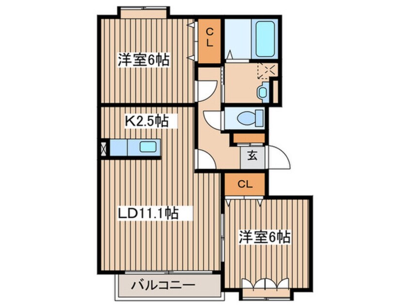 間取図 ノ－ヴァ３２・Ｃ