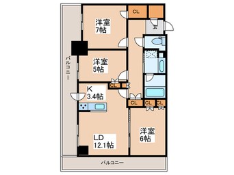 間取図 ライオンズタワー札幌(1101)