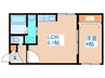 TSUBAKI SQUARE円山公園WEST 1LDKの間取り