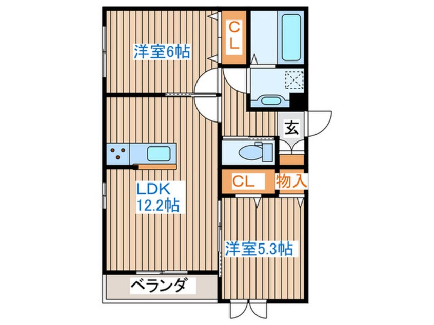 間取図 D-room銀杏町