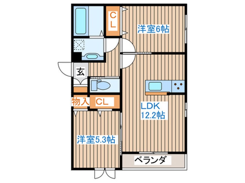 間取図 D-room銀杏町