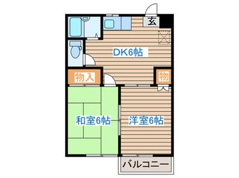 間取図 ベルハイツ鹿野