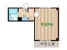 クレセント土樋 1Kの間取り