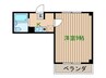 クレセント土樋 1Kの間取り
