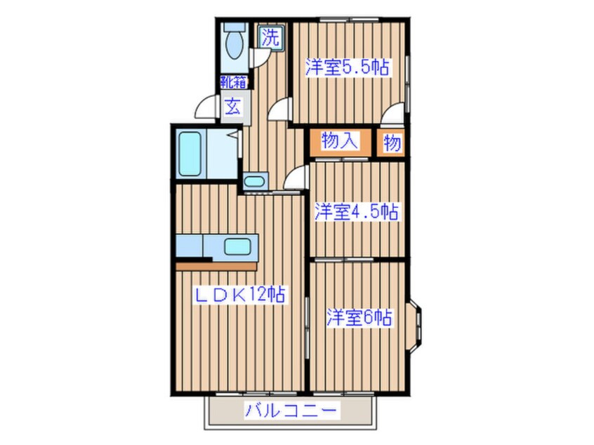 間取図 パレスシティ仙台　Ａ