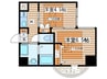 Aimerest Sendai つつじ山 2Kの間取り