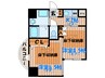 Aimerest Sendai つつじ山 2Kの間取り