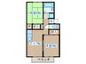 SUN　CITY上杉 2DKの間取り
