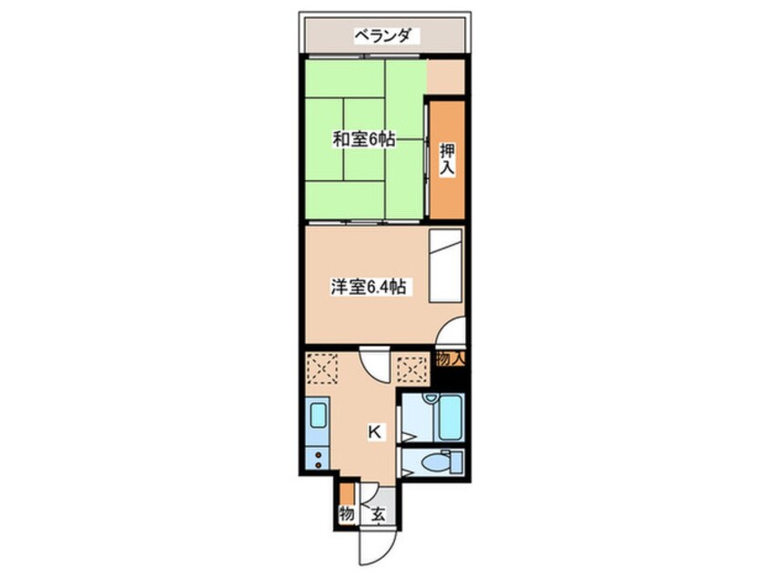 間取図 コ－プ野村花壇Ｂ棟(503)