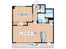 コンフィアンサ 1LDKの間取り
