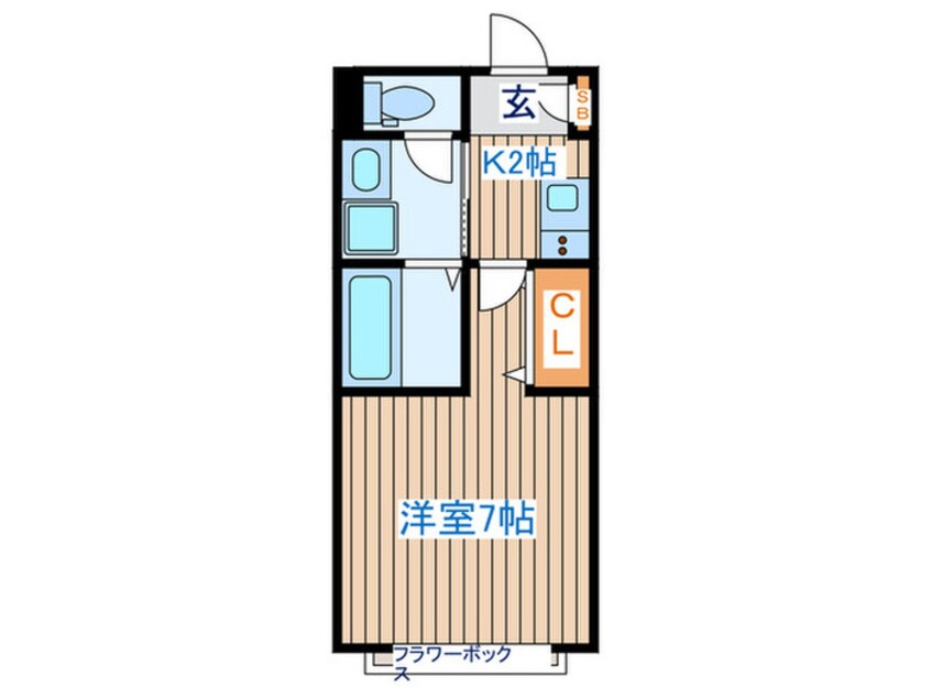 間取図 プリマフルール大和町