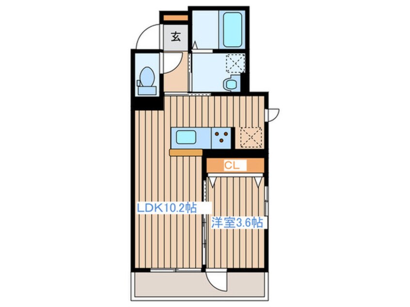 間取図 D-ROOM蒲町