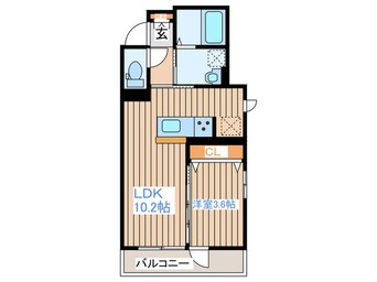 間取図 D-ROOM蒲町