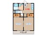 マ－ブルハウスＢ 2Kの間取り