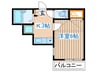 オ－シャンズ 1Kの間取り