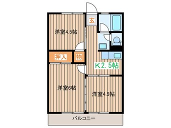 間取図 シティハイム若林