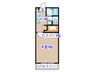 ハイライフ泉中央 1Kの間取り