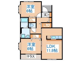 間取図 ヴェルジェ多賀城Ⅰ