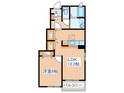 グラース～華～Aの間取図