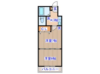 間取図 イ－グルハイツ萩野町