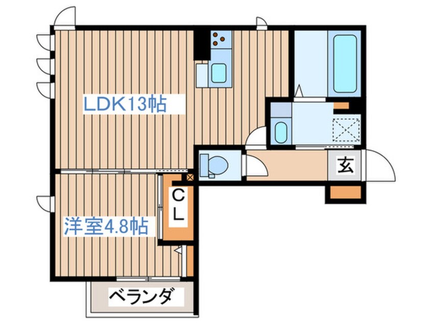 間取図 D-ROOM白萩町