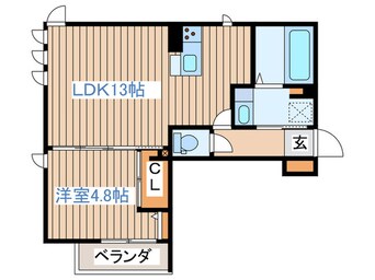 間取図 D-ROOM白萩町