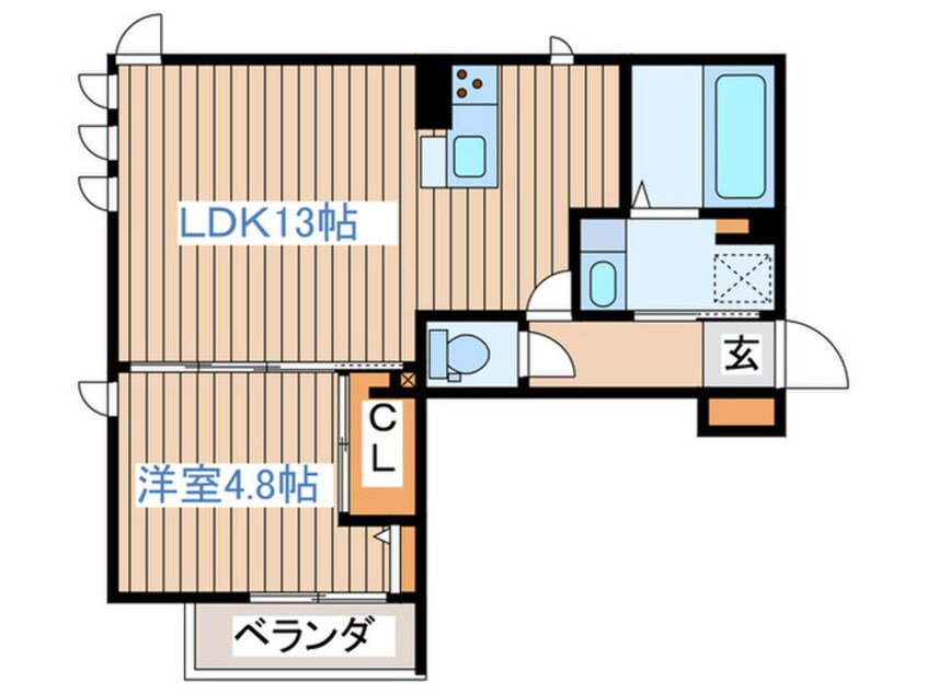 間取図 D-ROOM白萩町