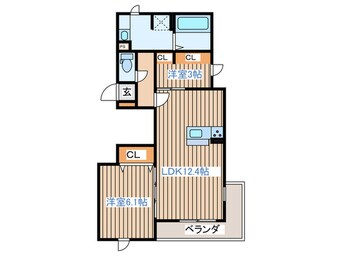 間取図 D-ROOM白萩町