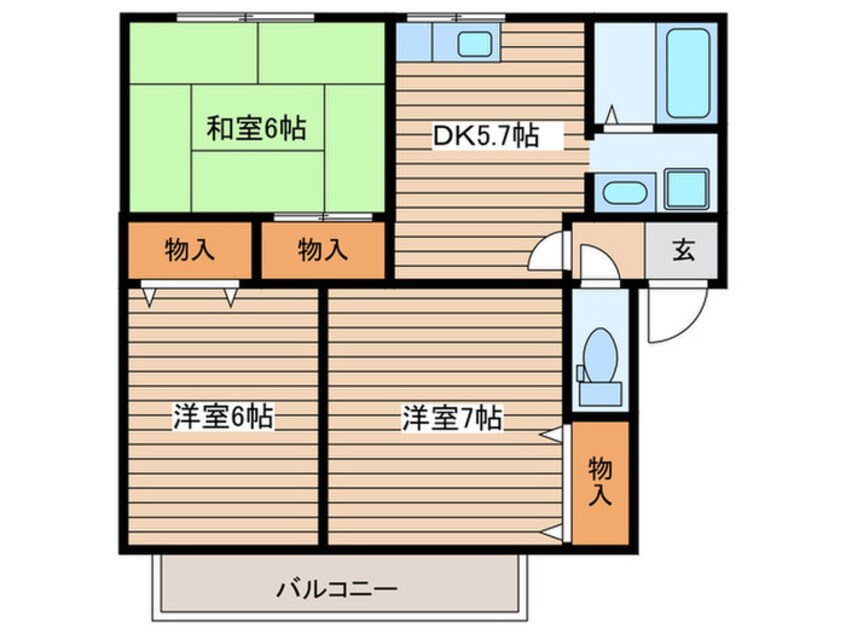 間取図 マルベリー・コートⅡ