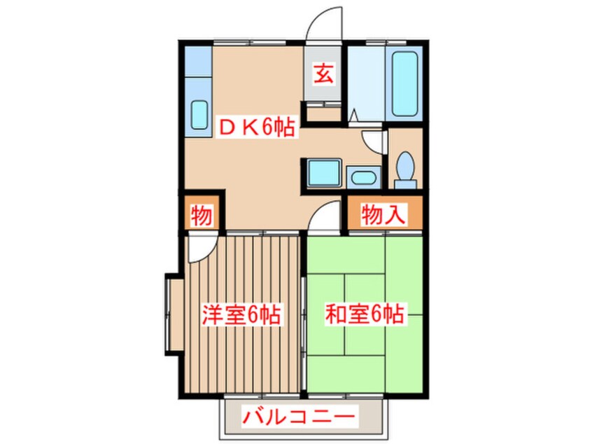 間取図 ハッピーローズ自由ケ丘