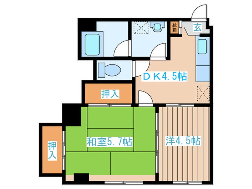 間取図 シャンブル中江