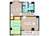 パ－クアヴェニュ－壱番館 2LDKの間取り