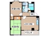 パ－クアヴェニュ－壱番館 2LDKの間取り