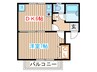第十ショ－ケ－ビル 1DKの間取り