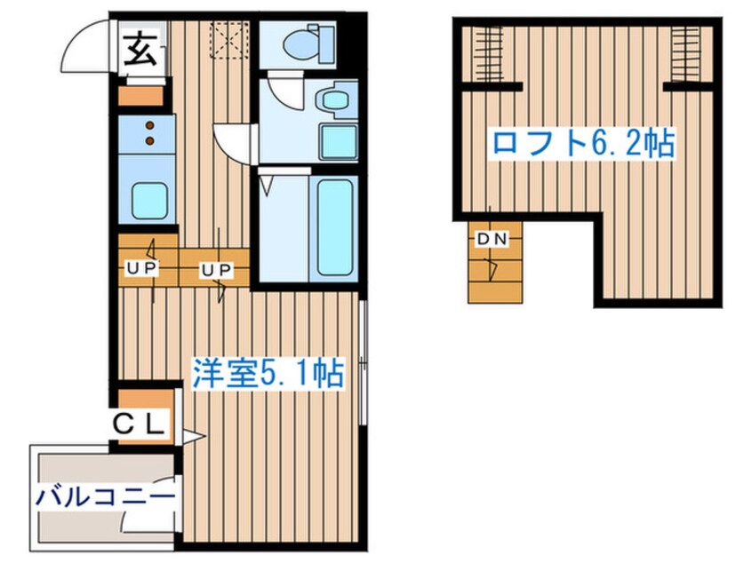 間取図 Ｐｌｕｍｅｒｉａ　Ｓｅｎｄａｉ