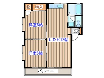 間取図 サンヒルズあけの平Ｂ