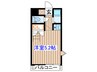 ユミハウス中倉 1Rの間取り