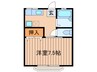 セジュ－ル苦竹 1Kの間取り